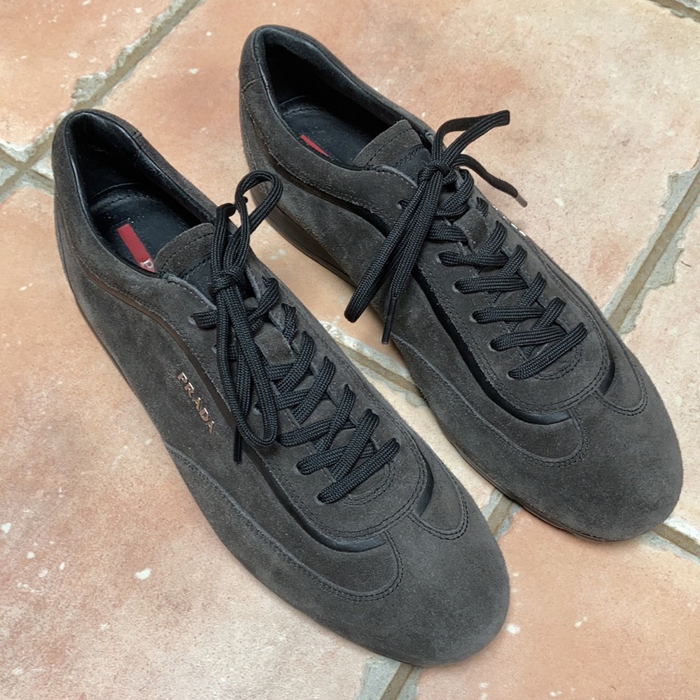 Prada suede/leather sneakers